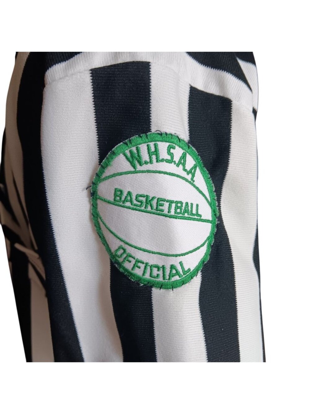 XL True Vintage Referee Shirt Wyoming Basketball Striped 1980's Patch